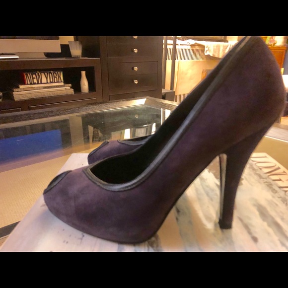Delman Shoes - Delman purple suede heels